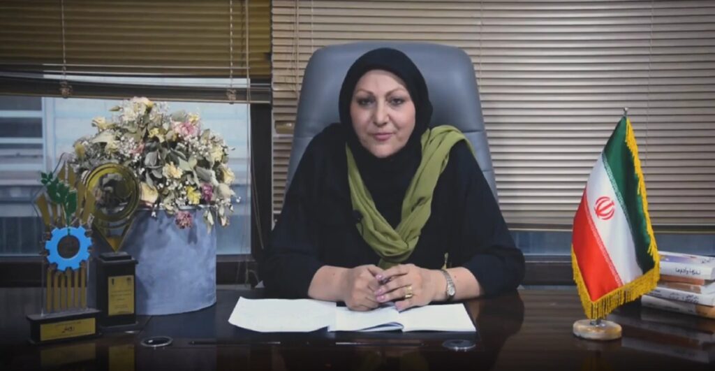 خانم ژاله خدایار مدیر عامل شرکت تعاونی تیبا و رئیس هیئت مدیره شرکت آموزشی متین رویان
